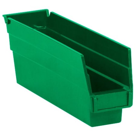 Bsc Preferred 11 5/8 x 2 3/4 x 4'' Green Plastic Shelf Bin Boxes, 36PK BUY00013880